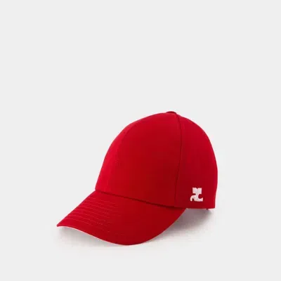 Courrèges Signature Cap - Courreges - Cotton - Red