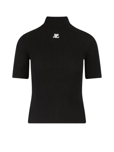 Courrèges T-shirt In Black