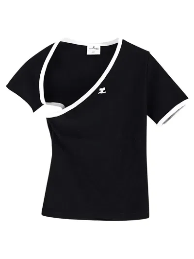 Courrèges T-shirt In Black