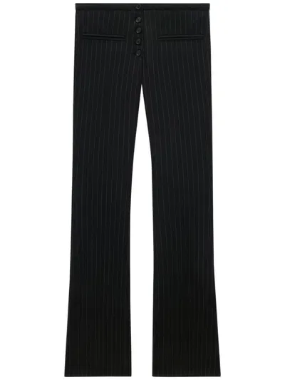 Courrèges Tailored Pinstripe Trousers In Black