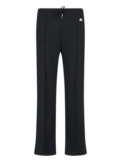 Courrèges Logo Track Pants In Black