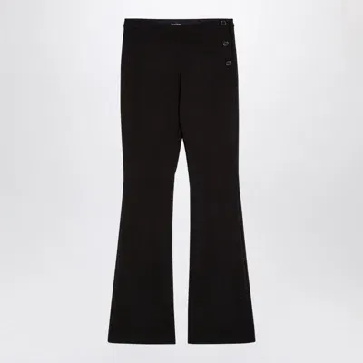 Courrèges Elegant Side-button Wool Trousers For Women In Brown