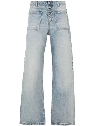 Courrèges Trousers In Light Blue Wash