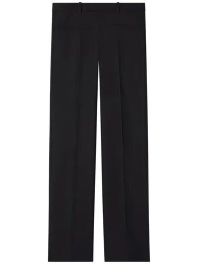 Courrèges Twill-weave Straight-leg Trousers In Black