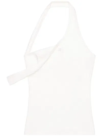 Courrèges Courregès Undressed 90's Ribbed Top In White