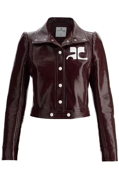 Courrèges Vinyl Effect Re-edition Jacket In Red