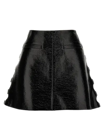 Courrèges Vinyl Miniskirt Skirts In Black