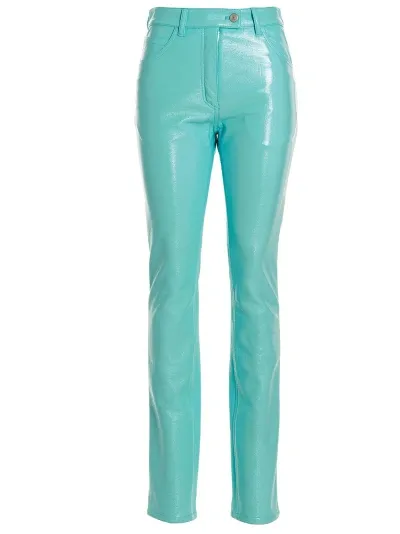 Courrèges Vinyl Pants In Light Blue