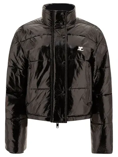 Courrèges Vinyl Puffer Jacket Jackets Black