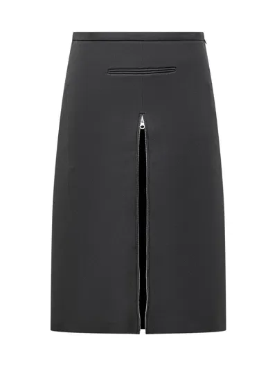 Courrèges Zip Detailed Skirt In Black