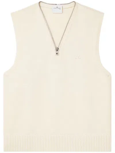 Courrèges Zip Waistcoat In White