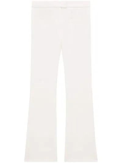 Courrèges Twill-hose Mit Reissverschluss In White