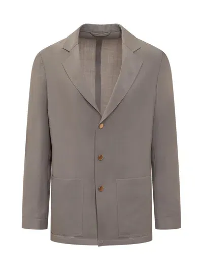 Covert Single-breasted Blazer In Grey