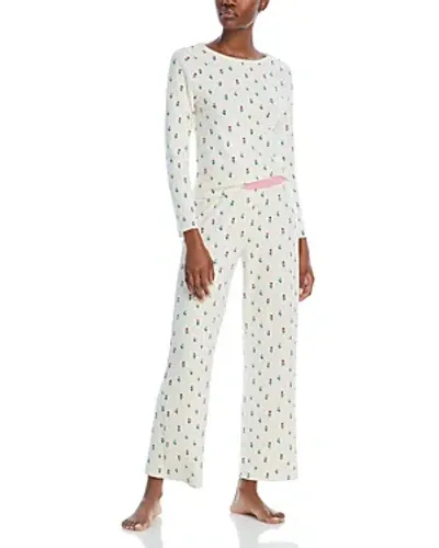 Cozyland Ellie Cotton Floral Pj Set In Cream