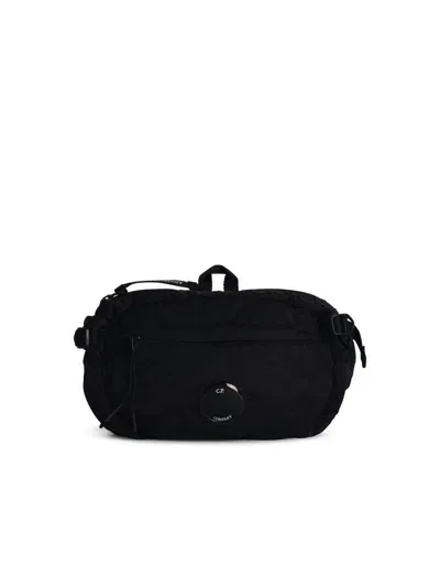 C.p. Company Black Nylon Fanny Pack In Nero