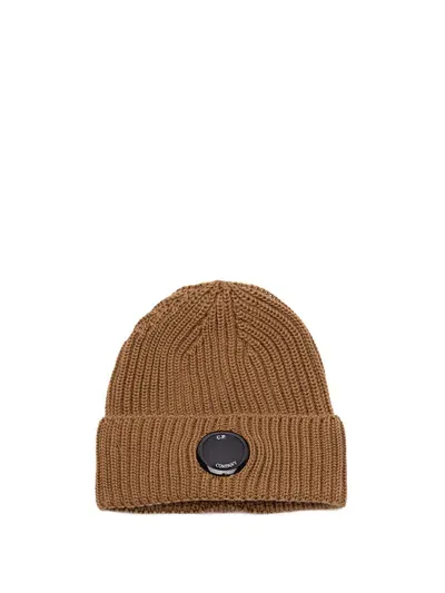 C.p. Company C. P. Company `lens` Beanie In Brown