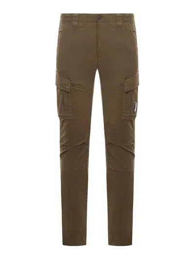 C.p. Company Cargo Trousers In Green