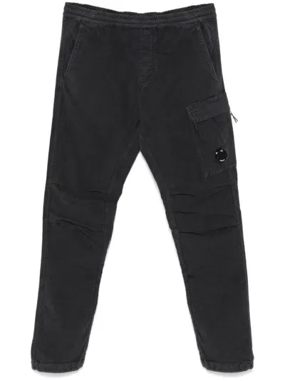 C.p. Company Lens-detail Cargo Pants In Black