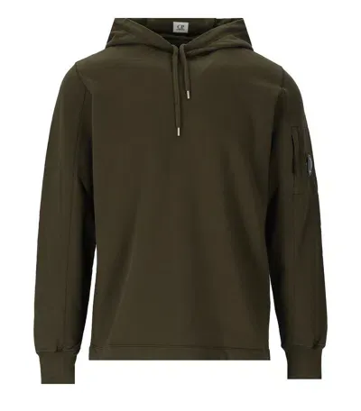 C.p. Company Light Fleece Military Green Hoodie