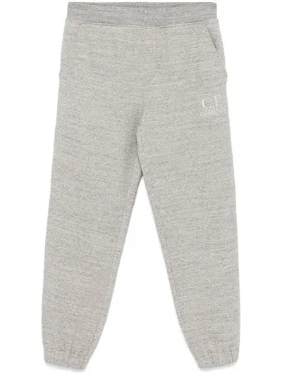 C.p. Company Logo-embroidered Track Trousers In Gray