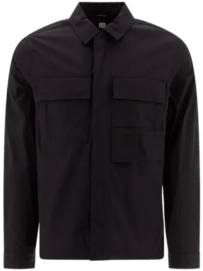 C.p. Company Metropolis Series Shirt Jacket In Black