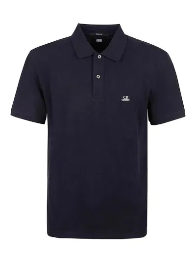 C.p. Company Polo With Logo In Blue