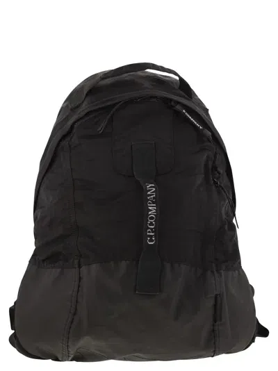 C.p. Company Rounded Nylon Backpack In Black