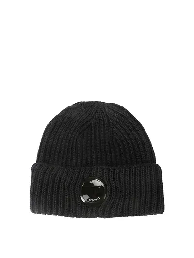 C.p. Company Wool Beanie In Blue