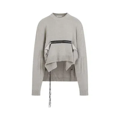 Craig Green Ss24 Beige Zip Pocket Jumper For Men In Grey