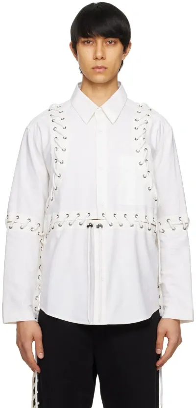 Craig Green White Deconstructed Laced Shirt