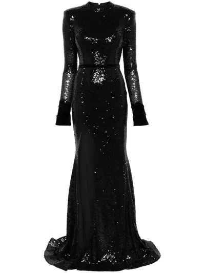 Cristallini Sophia Maxi Dress In Black