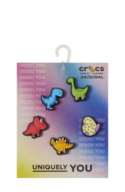 Crocs Kids' 5-pack Dinosaur Jibbitz Shoe Charms In Multi