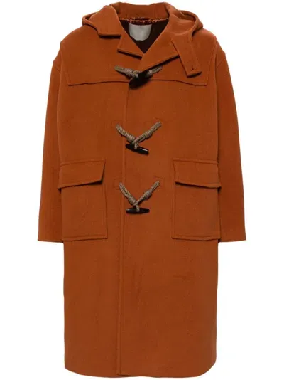 Croquis Duffle Coat In Orange