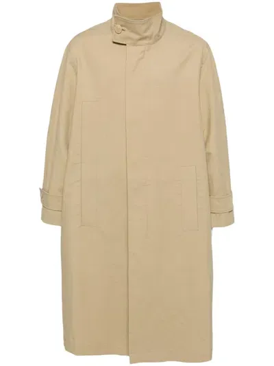 Croquis Long-sleeved Cotton Parkas In Brown