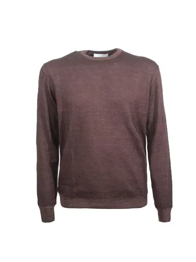 Cruciani Crew Neck Sweater In Bordeaux