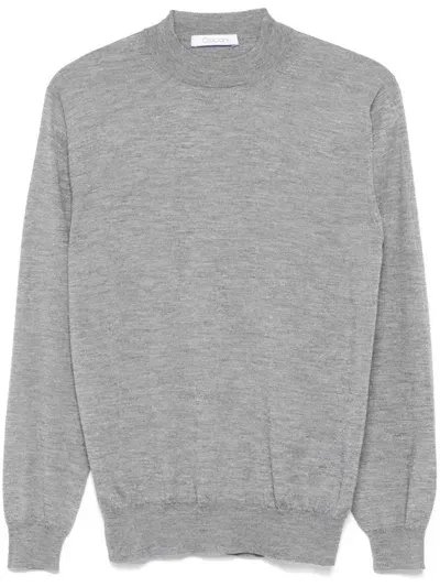 Cruciani Fine-knit Sweater In Grey