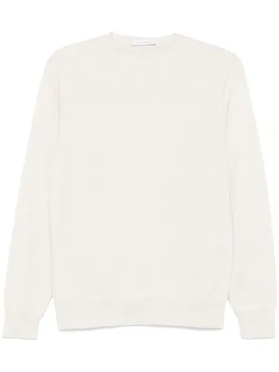 Cruciani Light Beige Cashmere Sweater In White