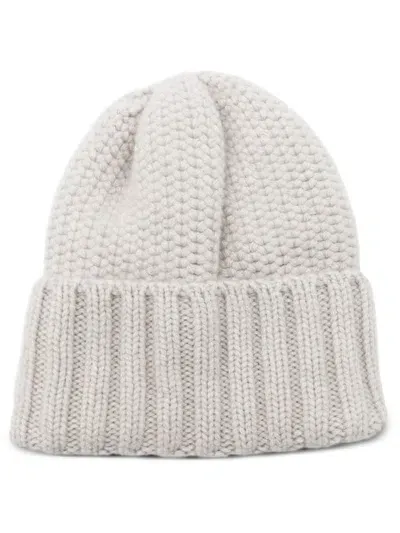 Cruciani Ribbed Beanie In 中性色