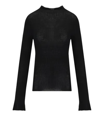 Cruna Connie Black Ribbed Jumper