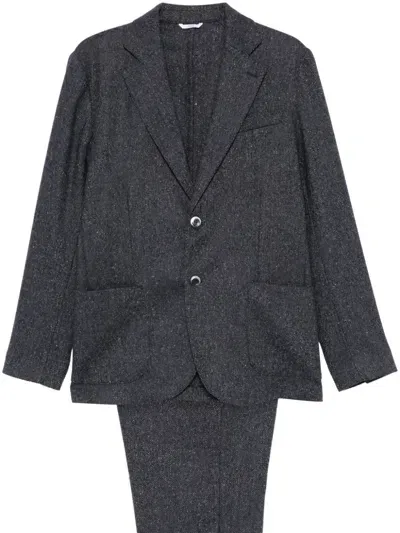 Cruna Herringbone Suit In Grey