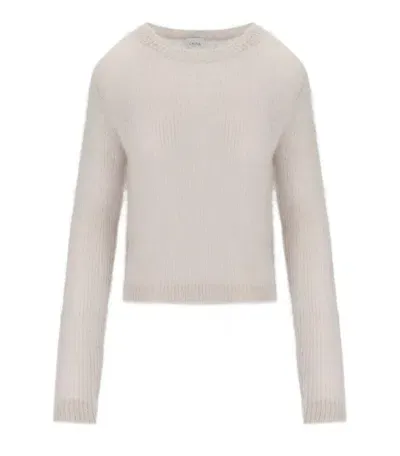 Cruna Lorraine Pearl Grey Crewneck Jumper In White