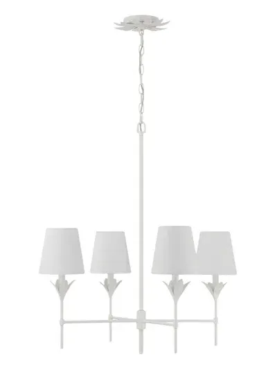 Crystorama Broche 4-light Chandelier In White