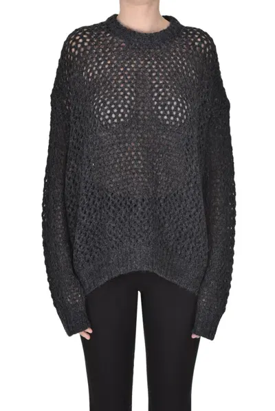 Ct Plage Cut-out Knit Pullover In Charcoal