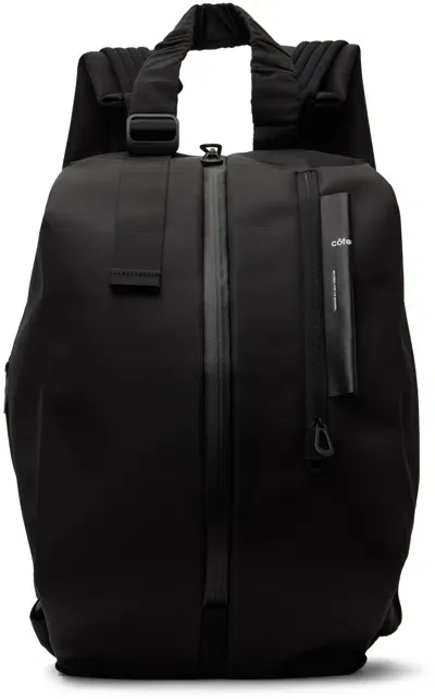 Côte And Ciel Black Dala Sleek Nylon Backpack