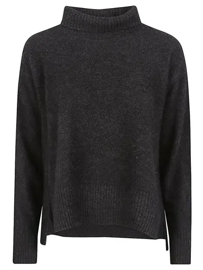 C.t.plage Wool High-neck Sweater In Grey