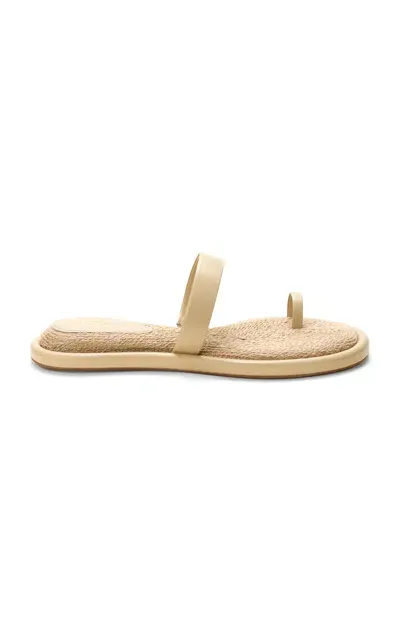 Cult Gaia Amalia Raffia-leather Sandals In Neutral