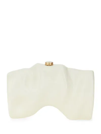 Cult Gaia Clutch Scrunch In Beige