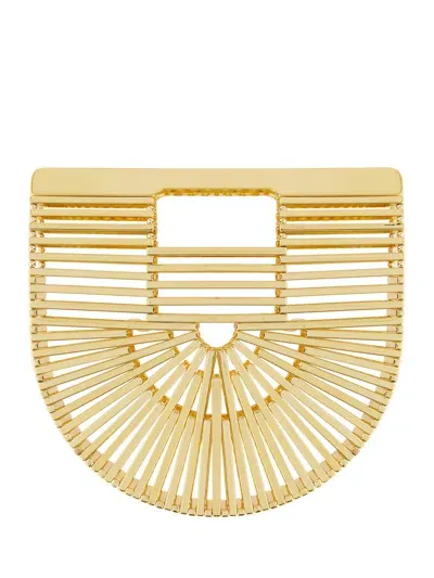 Cult Gaia Ark Sculpted Clutch Bag In Gold