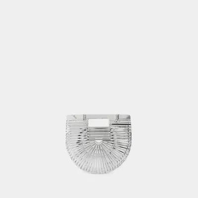 Cult Gaia Gaia's Ark Mini Top Handle Clutch In Silver