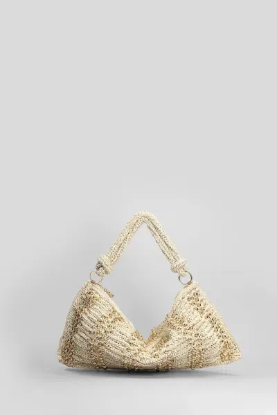 Cult Gaia Hera Shoulder Bag In Beige Silver